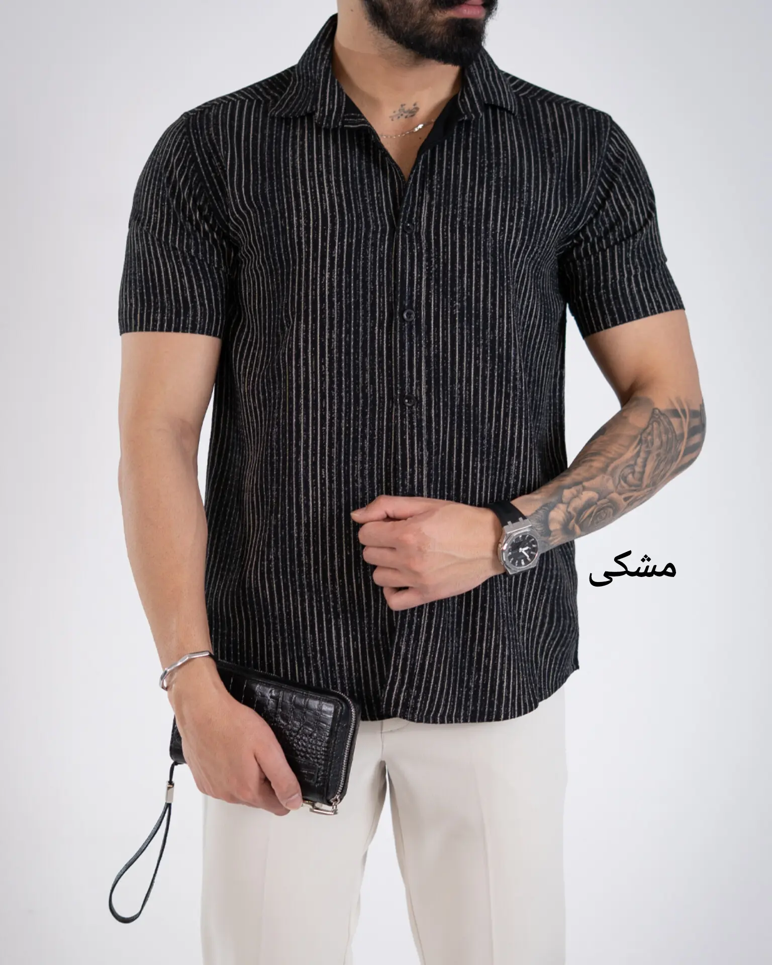 پیراهن راه راه خان-کد5093